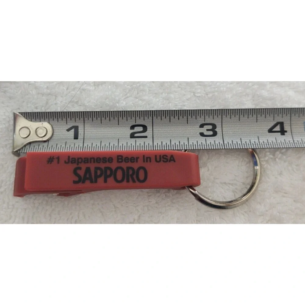 Red Sapporo Beer Keychain & Bottle Opener - Dad's Birthday Father's Day Gift